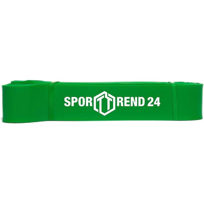 Фітнес-стрічка Sporttrend 24, еспандер, зелений, 104 см, опір 22,6-58,9 кг, для силових і мобільних вправ