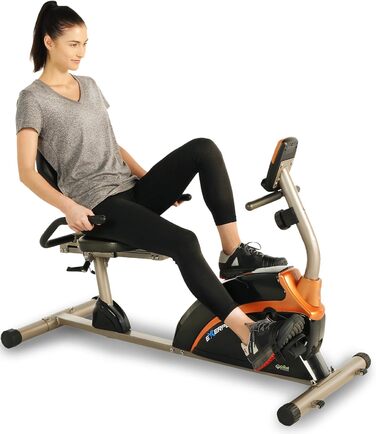 Велотренажер EXERPEUTIC 1500 XL горизонтальний, золото-чорний, для дому