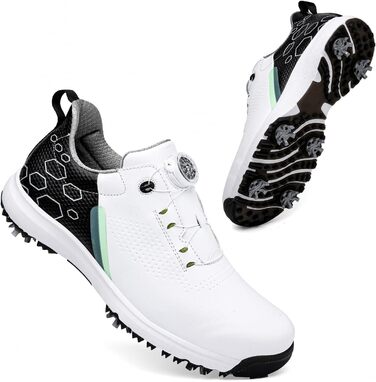 Жіночі гольф-туфлі зі шпильками, водонепроникні та легкі. Білий колір (41 EU, Чорний)