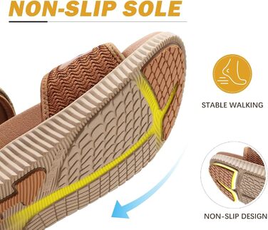 Сандалі жіночі KuaiLu трекінгові ортопедичні для літа, хакі, 41 EU