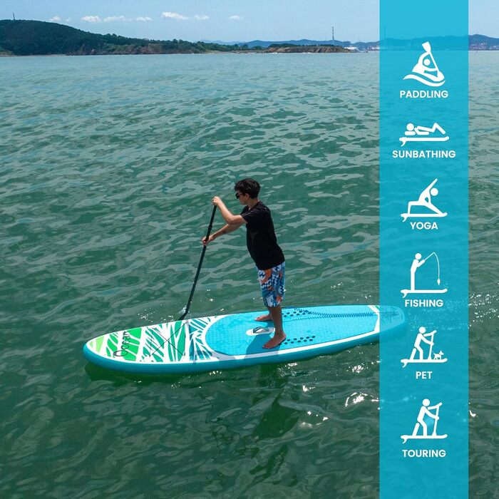 Надувна SUP-дошка FunWater Dolphin для дорослих, повний комплект: весло, насос, рюкзак, ланцюг, водонепроникна сумка