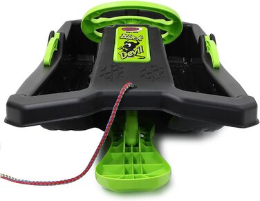 Сніговий санки Bob Black Devil з кермом, гальмом та ручним гальмом, від 3 років, чорний