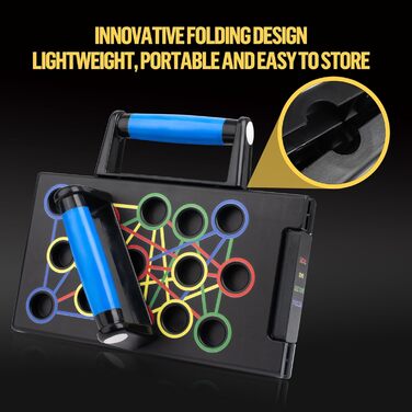 Дошка для віджимань 24 в 1, багатофункціональна, складна, портативна, для фітнесу, тренувань, розвитку м'язів, для чоловіків та жінок