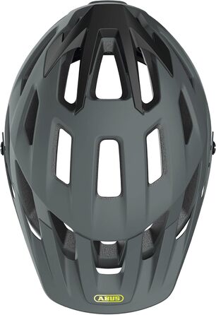 Велосипедний шолом ABUS Moventor 2.0 MIPS для MTB, сірий, універсальний, розмір L (57-61 см), захист від ударів, для гірського велосипеда