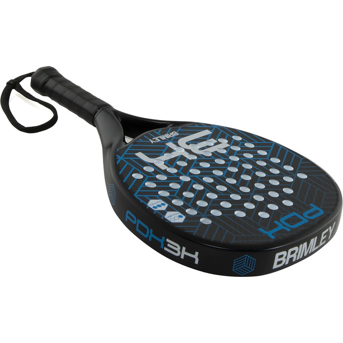 Ракетка для падел-тенісу Brimley Padelschläger Carbon PDX3K 3K-Carbon | Підходить для початківців та досвідчених гравців | 100% карбонова ракетка, Eva-наповнювач, зручна захисна сумка