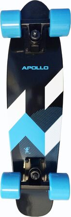 Скейтборд Apollo Fancy Vintage Mini Cruiser 22.5'' з дерев'яною декою, для дітей від 8 років, з LED колесами або без, повністю зібраний
