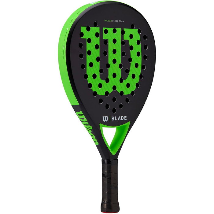 Падельна ракетка Wilson Blade Team v2, скловолокно/EVA, 370 г, чорна/неонова зелена