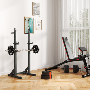 Набір гантелей вагою 4 кг для тренувань, фітнес-клубу, дому, силових тренувань, 2 x 5 кг та 2 x 2,5 кг, чорного кольору