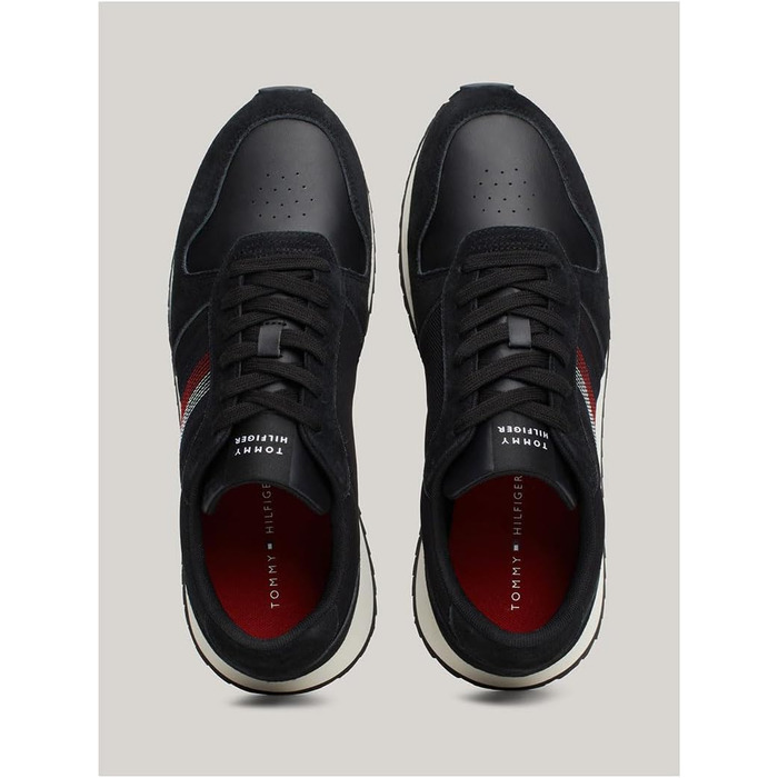Кросівки Tommy Hilfiger Runner Evo Mix Stitch білі (44 EU, чорний)