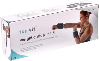 Набір обважнювачів top|vit 2 x 1,5 кг для рук і ніг, бірюзові