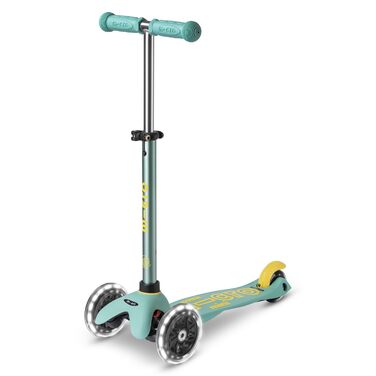 Самокат дитячий Micro Deluxe Kinder Scooter з регульованим кермом, світлодіодні колеса, екологічна м'ята