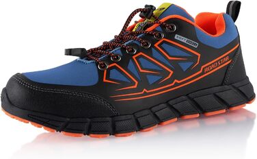 Черевики для трекінгу та трейлраннінгу Softshell для жінок та чоловіків. Синьо-зелені черевики для піших прогулянок та бігу по пересіченій місцевості (41 EU, Синьо-оранжевий)