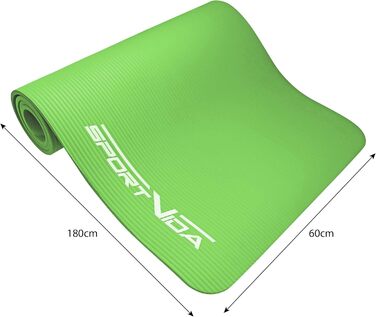 Килимок для йоги SportVida з нековзким покриттям, NBR, 180 x 60 x 1,5 см - для дому та занять спортом