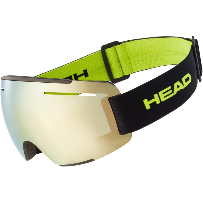 Лижні окуляри HEAD F-lyt, унісекс, лінза lime/чорна, захист від ультрафіолету, для дорослих