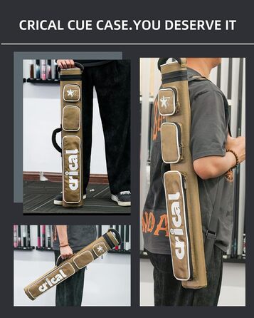 Кейс для більярдних київ CRICAL, 2 x 2 жорсткі кишені для снукеру, з штучної шкіри/оксфордської тканини, жовтий