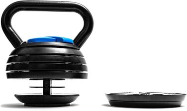 BRAINGAIN Smart Kettlebell регульована 3-18 кг, 7-в-1 | 7 рівнів ваги (3, 5.5, 8, 11, 13.5, 16, 18 кг) | Для домашніх тренувань, компактний дизайн