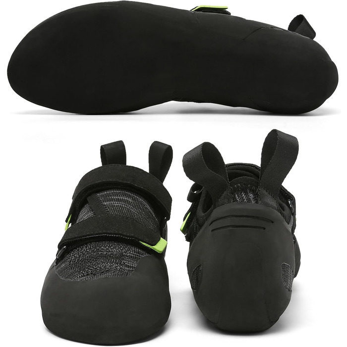 Кріпи для скелелазіння чоловічі/жіночі для залу, початківці, боулдеринг, тренувальні (46 EU, Зелений)