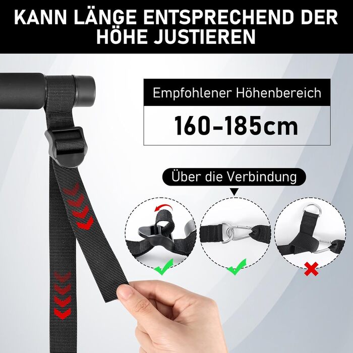 Набір для фітнесу та пілатесу з гумовими стрічками опору (8 шт.) 20/30/40/50 lbs, стійка, ручки, фіксатори для дверей, петлі для ніг, сумка для перенесення