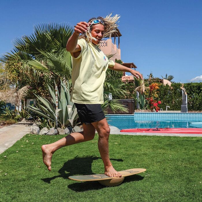 Набір балансборду F2 Balance Board Set з пробковою ролкою та півсферою. Дерев'яний балансборд для початківців та професіоналів. Баланс-тренінг, фітнес, рівновага для Kite, Windsurf, Wingfoil, водних видів спорту, серфінгу. Діаметр 87 см.